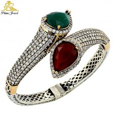 Gümüş Otantik Taşlı Biezik /Bileklik